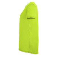 Under Armour Women's Team Tech™ T-Shirt, High-Vis Yellow / Black, Left Sleeve view