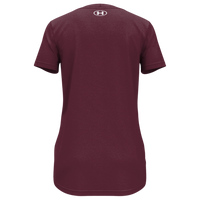 Under Armour Women's Team Tech™ T-Shirt, Maroon / White, Back view