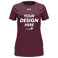 Under Armour Women's Team Tech™ T-Shirt, Maroon / White, Front view, Mockup