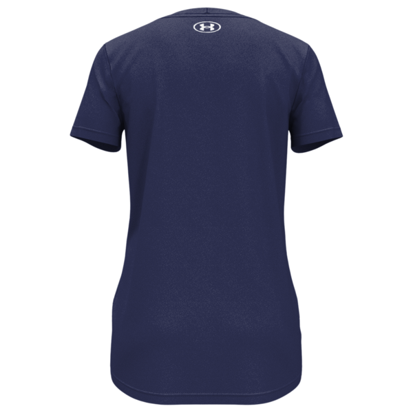 Under Armour Women's Team Tech™ T-Shirt, Midnight Navy / White, Back view