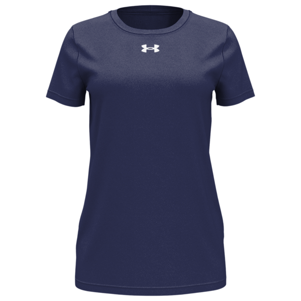 Under Armour Women's Team Tech™ T-Shirt, Midnight Navy / White, Front view