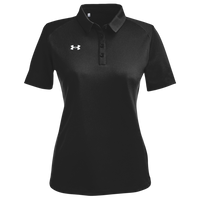 Under Armour Women's Tech™ Polo, Black / White, Front view