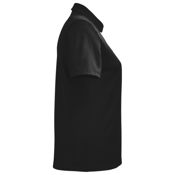 Under Armour Women's Tech™ Polo, Black / White, Right Sleeve view