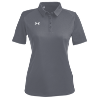 Under Armour Women's Tech™ Polo, Cs Grey Light Heather / White, Front view
