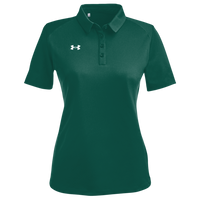 Under Armour Women's Tech™ Polo, Forest Green / White, Front view