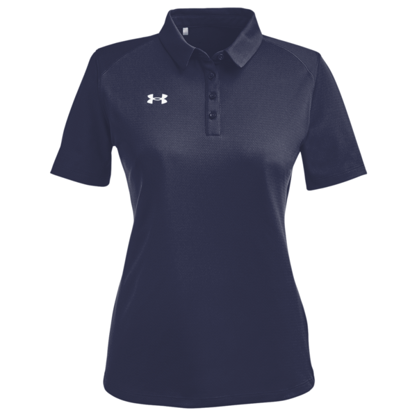 Under Armour Women's Tech™ Polo, Midnight Navy / White, Front view