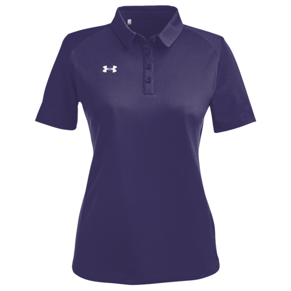Under Armour Women's Tech™ Polo, Purple / White, Front view