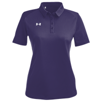 Under Armour Women's Tech™ Polo, Purple / White, Front view