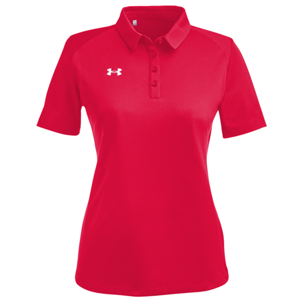 Under Armour Women's Tech™ Polo, Red / White, Front view
