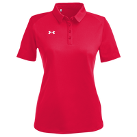 Under Armour Women's Tech™ Polo, Red / White, Front view