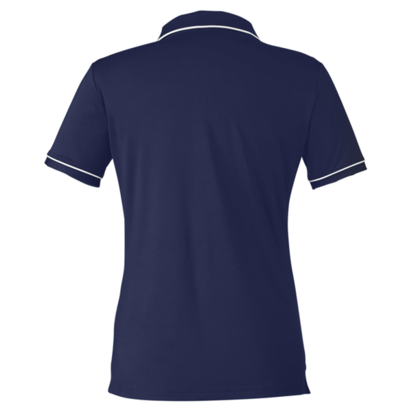 Under Armour Women's Tipped Teams Performance Polo, Midnight Navy / White, Back view