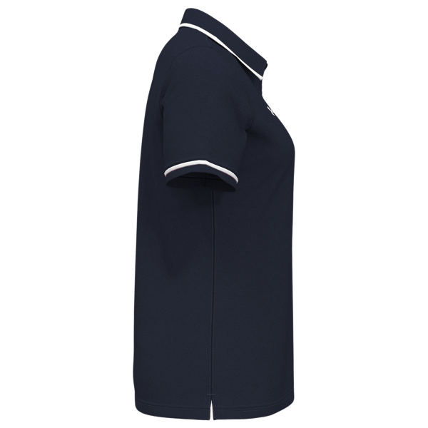 Under Armour Women's Tipped Teams Performance Polo, Midnight Navy / White, Right Sleeve view