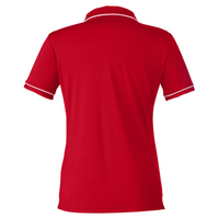 Under Armour Women's Tipped Teams Performance Polo, Red / White, Back view