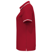 Under Armour Women's Tipped Teams Performance Polo, Red / White, Left Sleeve view