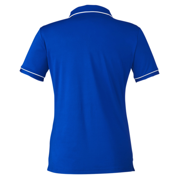 Under Armour Women's Tipped Teams Performance Polo, Royal / White, Back view