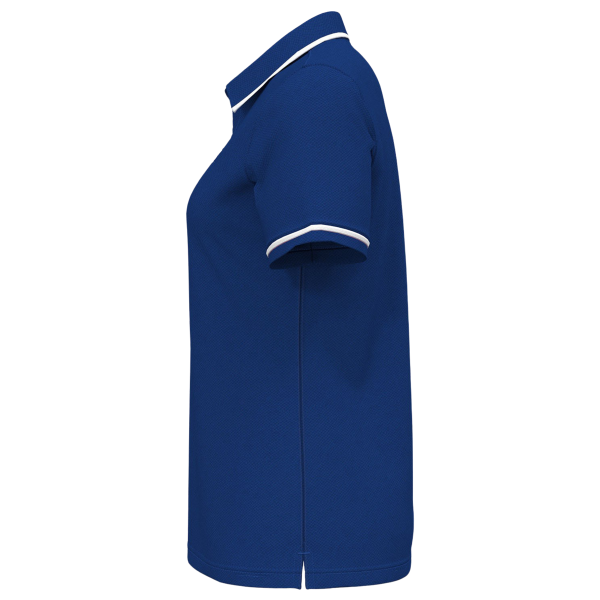 Under Armour Women's Tipped Teams Performance Polo, Royal / White, Left Sleeve view