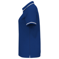 Under Armour Women's Tipped Teams Performance Polo, Royal / White, Left Sleeve view