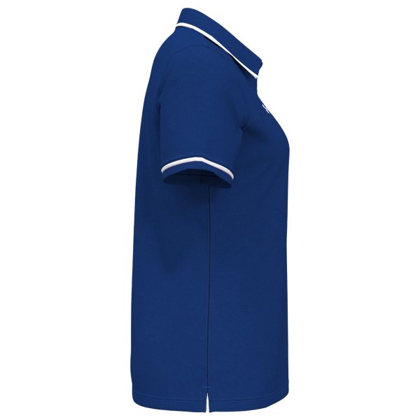 Under Armour Women's Tipped Teams Performance Polo, Royal / White, Right Sleeve view