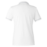 Under Armour Women's Tipped Teams Performance Polo, White / Mod Grey, Back view