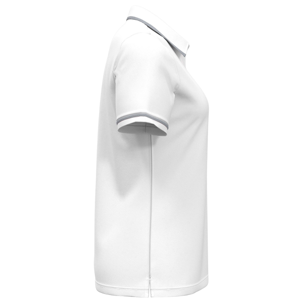 Under Armour Women's Tipped Teams Performance Polo, White / Mod Grey, Right Sleeve view