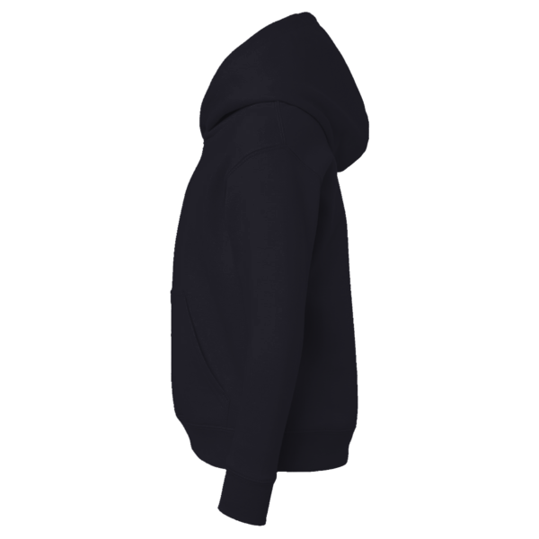 Under Armour Youth Rival Fleece Hooded Sweatshirt, Black / White, Left Sleeve view