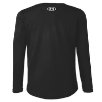 Under Armour Youth Tech™ Team Long Sleeve T-Shirt, Black / White, Back view