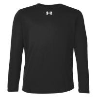 Under Armour Youth Tech™ Team Long Sleeve T-Shirt, Black / White, Front view