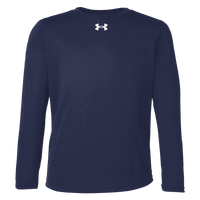 Under Armour Youth Tech™ Team Long Sleeve T-Shirt, Midnight Navy / White, Front view