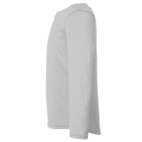 Under Armour Youth Tech™ Team Long Sleeve T-Shirt, Mod Grey Light Heather / White, Left Sleeve view