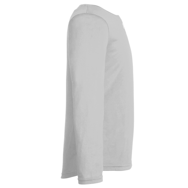 Under Armour Youth Tech™ Team Long Sleeve T-Shirt, Mod Grey Light Heather / White, Right Sleeve view