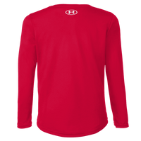 Under Armour Youth Tech™ Team Long Sleeve T-Shirt, Red / White, Back view