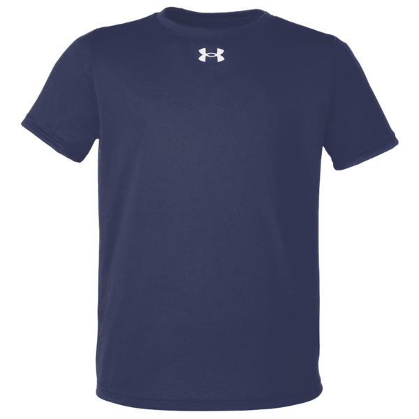 Under Armour Youth Tech™ Team T-Shirt, Midnight Navy / White, Front view