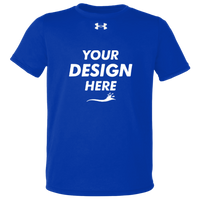 Under Armour Youth Tech™ Team T-Shirt, Royal / White, Front view, Mockup