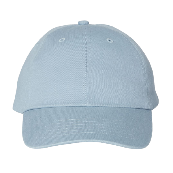 Valucap Bio-Washed Classic Dad Hat, Baby Blue / Baby Blue / Baby Blue, Front view