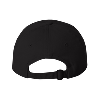 Valucap Bio-Washed Classic Dad Hat, Black / Black / Black, Back view