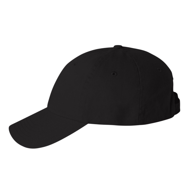 Valucap Bio-Washed Classic Dad Hat, Black / Black / Black, Left Side view