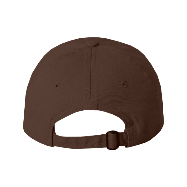 Valucap Bio-Washed Classic Dad Hat, Brown / Brown / Brown, Back view