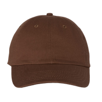 Valucap Bio-Washed Classic Dad Hat, Brown / Brown / Brown, Front view