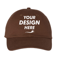 Valucap Bio-Washed Classic Dad Hat, Brown / Brown / Brown, Front view, Mockup