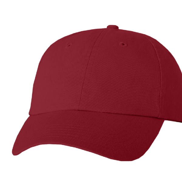 Valucap Bio-Washed Classic Dad Hat, Cardinal / Cardinal / Cardinal, Front view