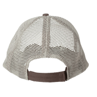 Valucap Bio-Washed Trucker Cap, Brown / Khaki, Back view