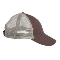 Valucap Bio-Washed Trucker Cap, Brown / Khaki, Right Side view