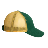 Valucap Bio-Washed Trucker Cap, Dark Green / Gold, Right Side view