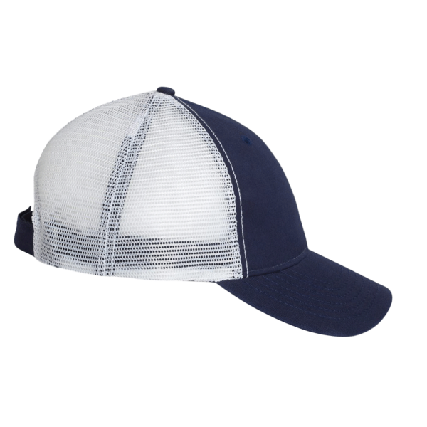 Valucap Bio-Washed Trucker Cap, Navy / White, Right Side view