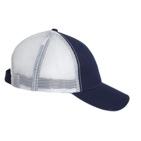 Valucap Bio-Washed Trucker Cap, Navy / White, Right Side view