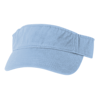 Valucap Bio-Washed Visor, Baby Blue / Baby Blue, Front view