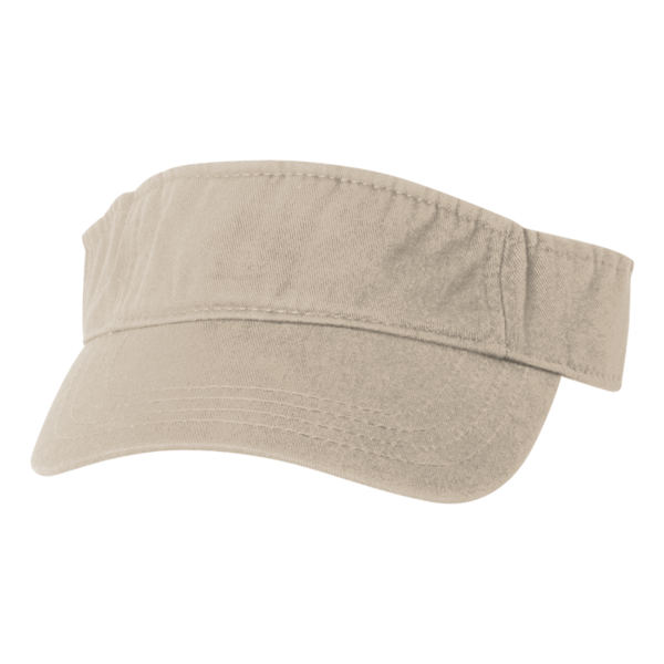 Valucap Bio-Washed Visor, Khaki / Khaki, Front view