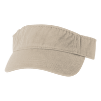 Valucap Bio-Washed Visor, Khaki / Khaki, Front view