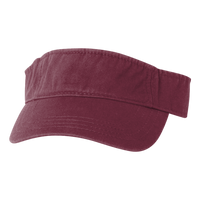 Valucap Bio-Washed Visor, Maroon / Maroon, Front view