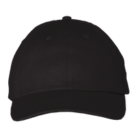 Valucap Brushed Twill Cap, Black, Front view